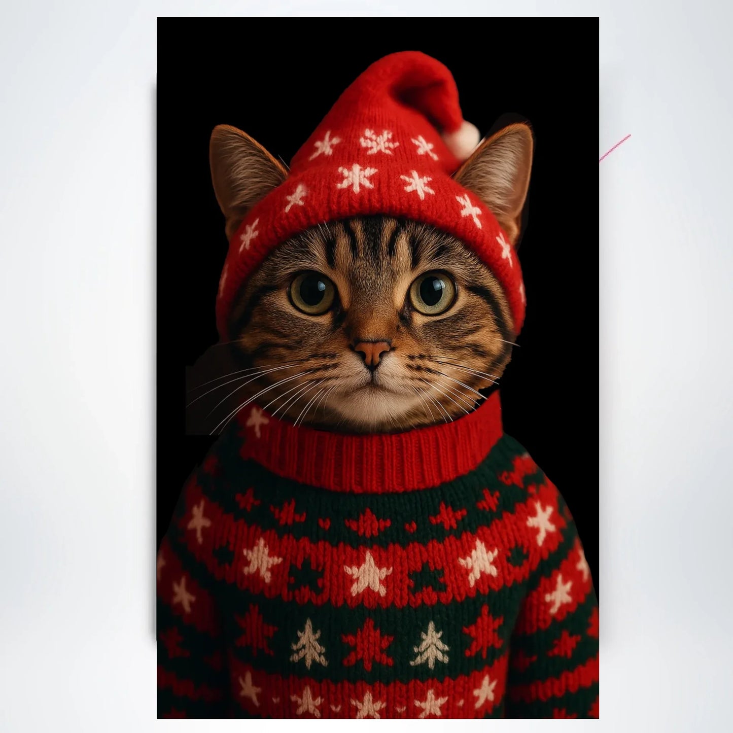 Poster personalisierbar - Weihnachtskatze