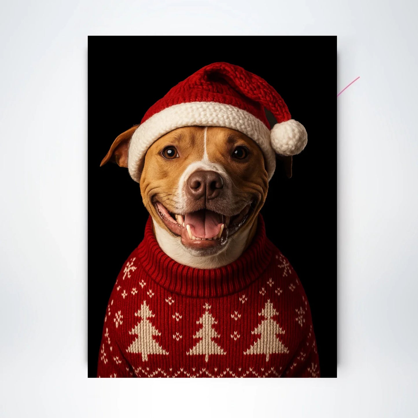 Poster personalisierbar - Weihnachtshund