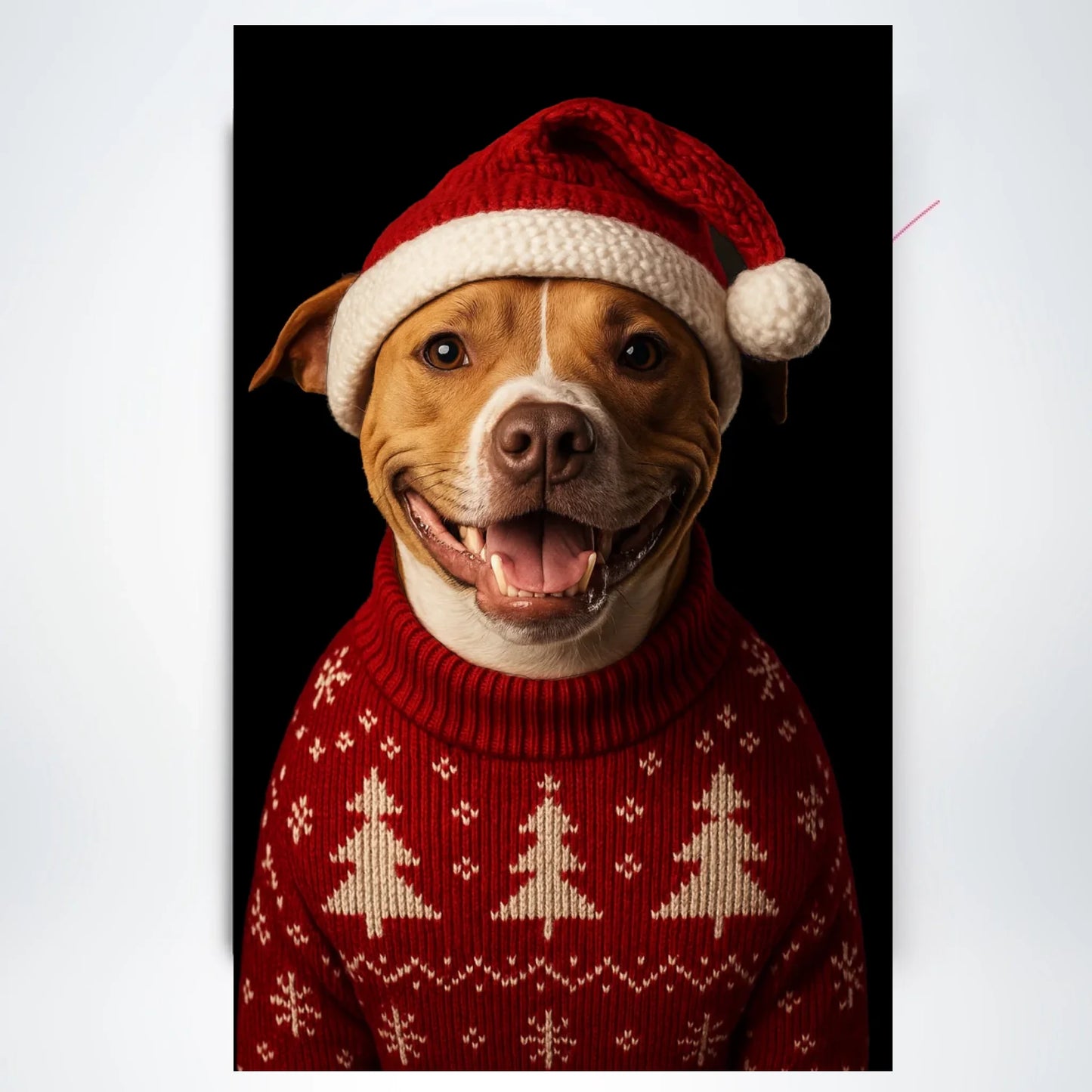 Poster personalisierbar - Weihnachtshund