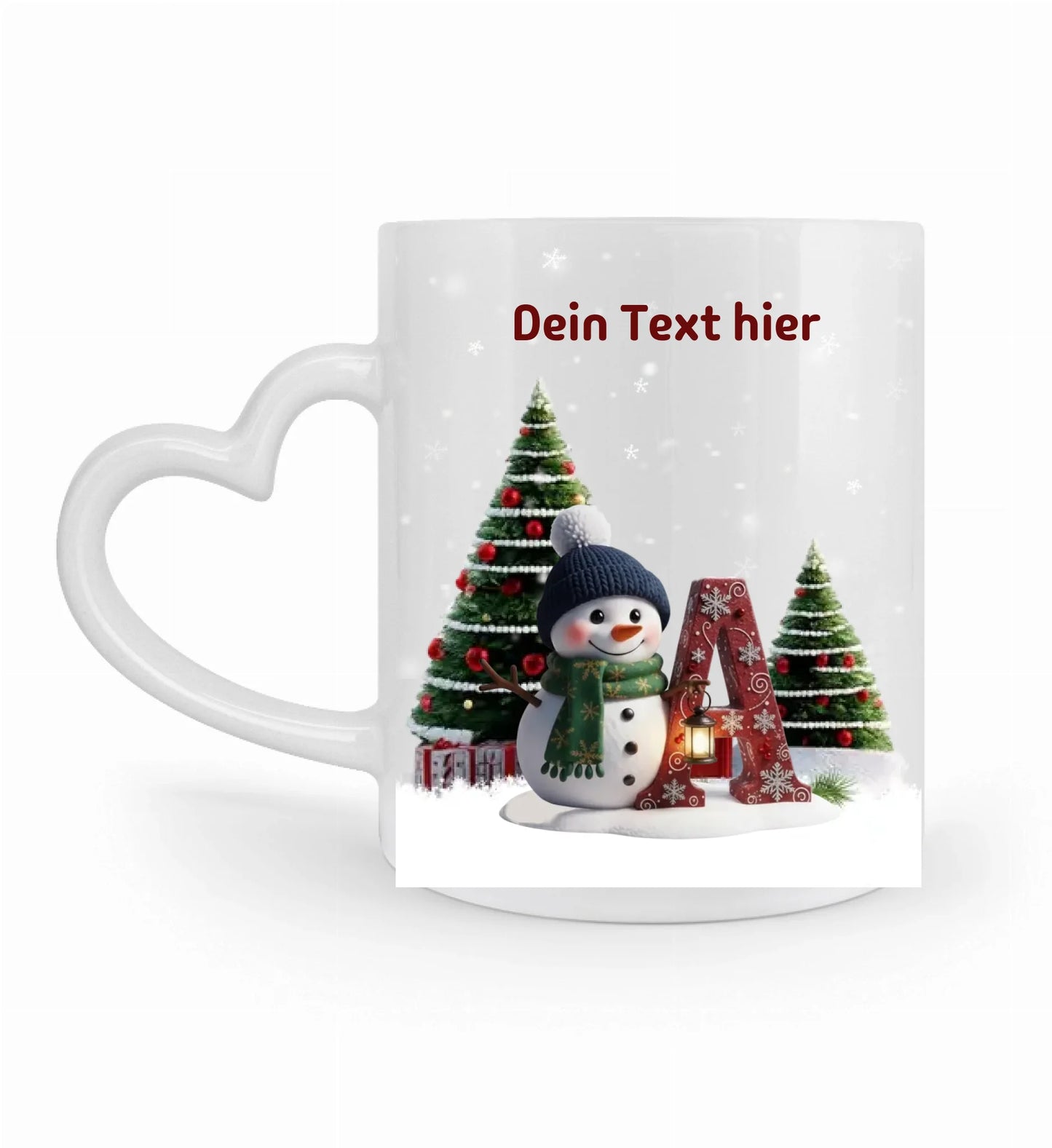 Tasse personalisierbar versch. Buchstaben - Winterwelt Buchstabe