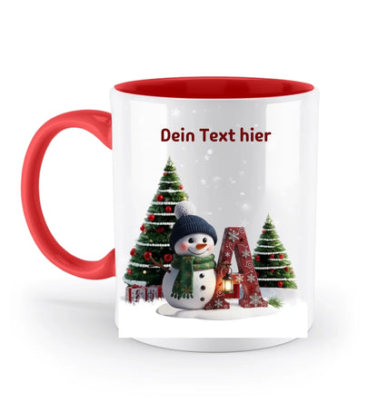 Tasse personalisierbar versch. Buchstaben - Winterwelt Buchstabe