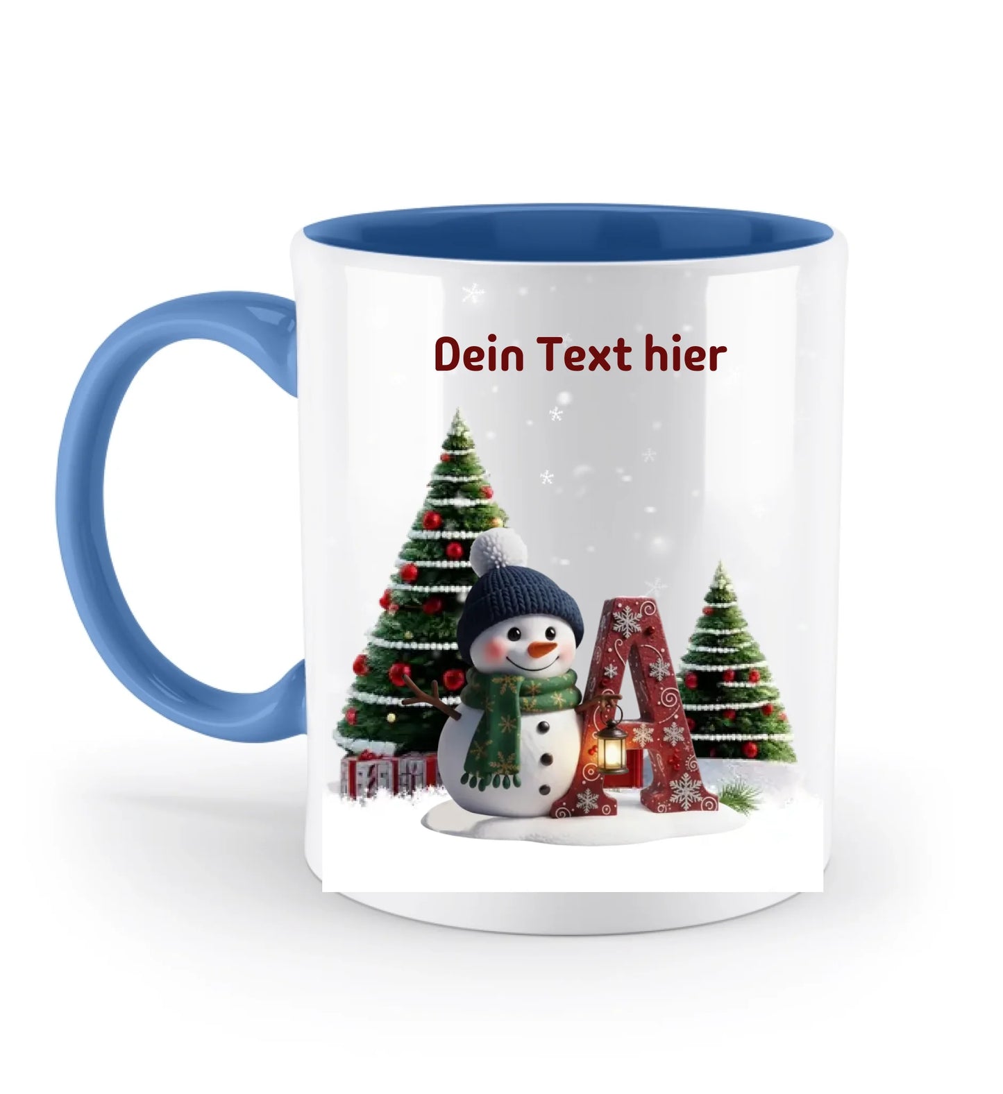Tasse personalisierbar versch. Buchstaben - Winterwelt Buchstabe