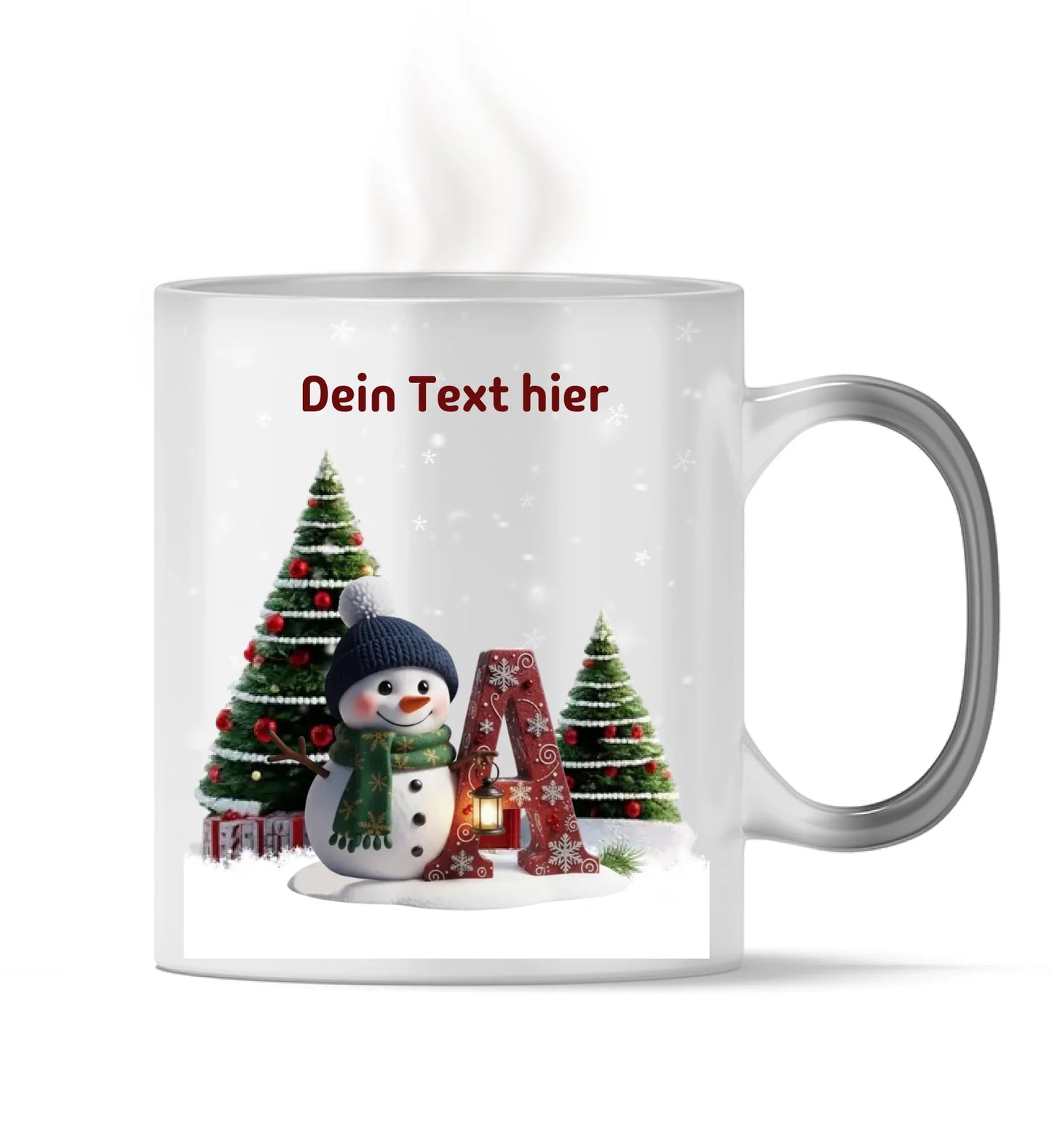 Tasse personalisierbar versch. Buchstaben - Winterwelt Buchstabe