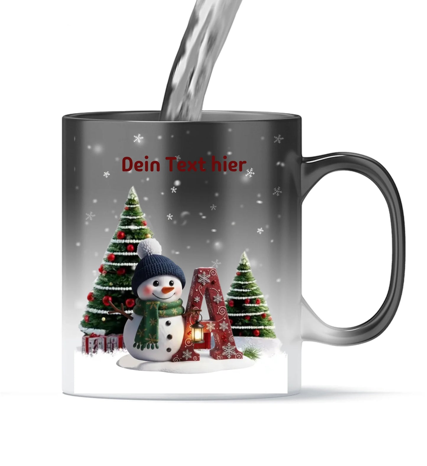 Tasse personalisierbar versch. Buchstaben - Winterwelt Buchstabe