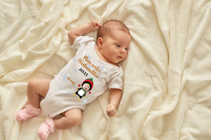 newborn-baby-girl-boy-lying-blanket-bed-looking-away-wearing-white-bodysuit-socks-infant-studying-world-around-has-sleepy-expression