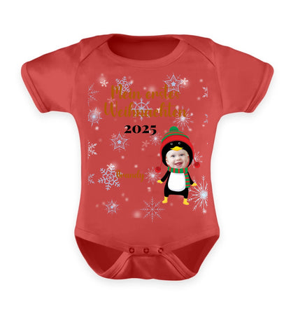 Babybody personalisierbar - erstes Weihnachten Rentier Pinguin