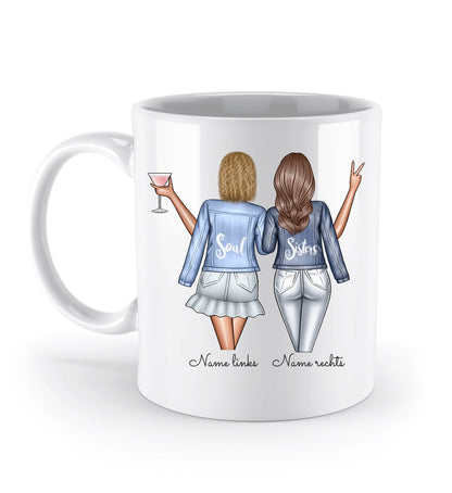 Tasse personalisierbar - beste Freunde