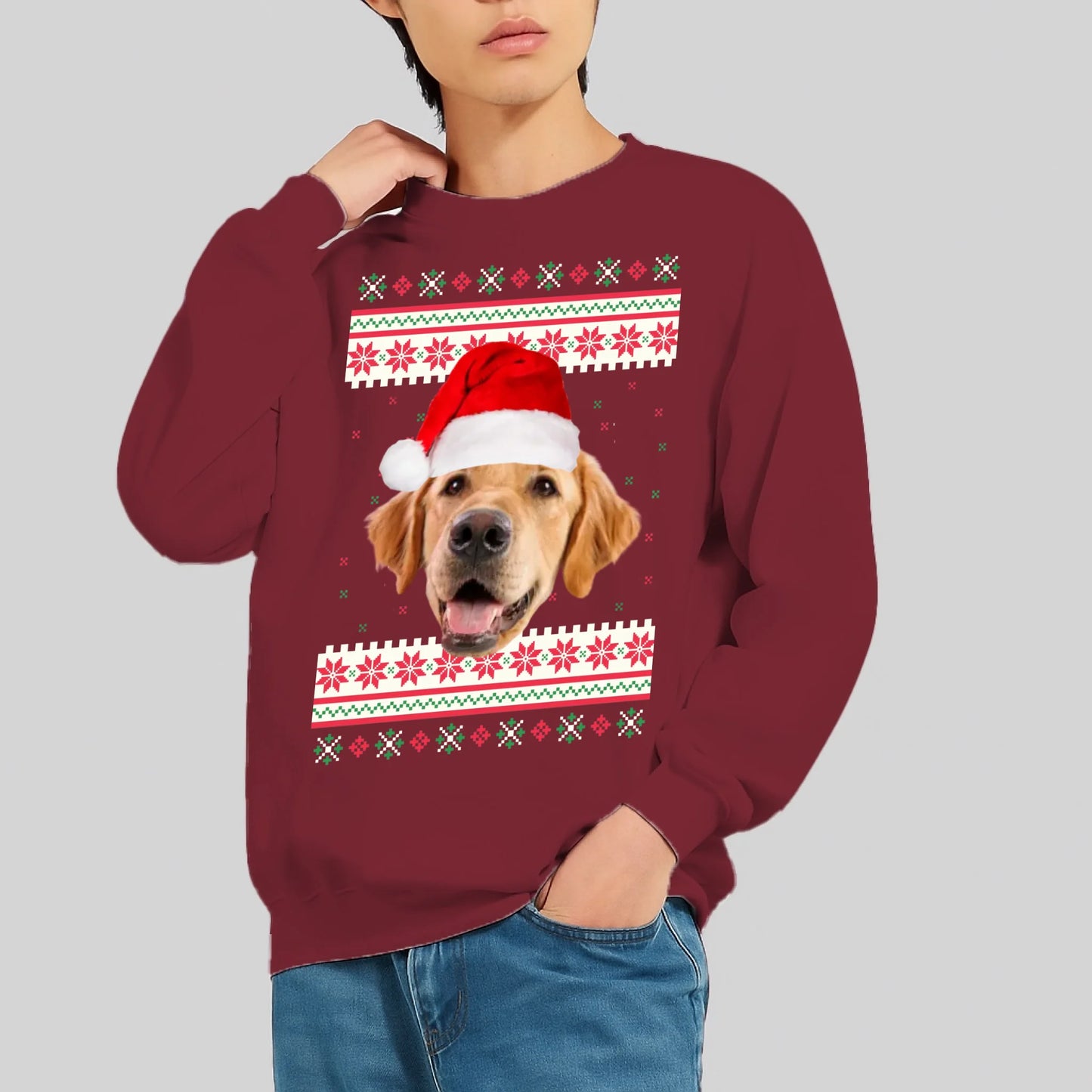 FamilySurprise-Pullover-dunkelrot