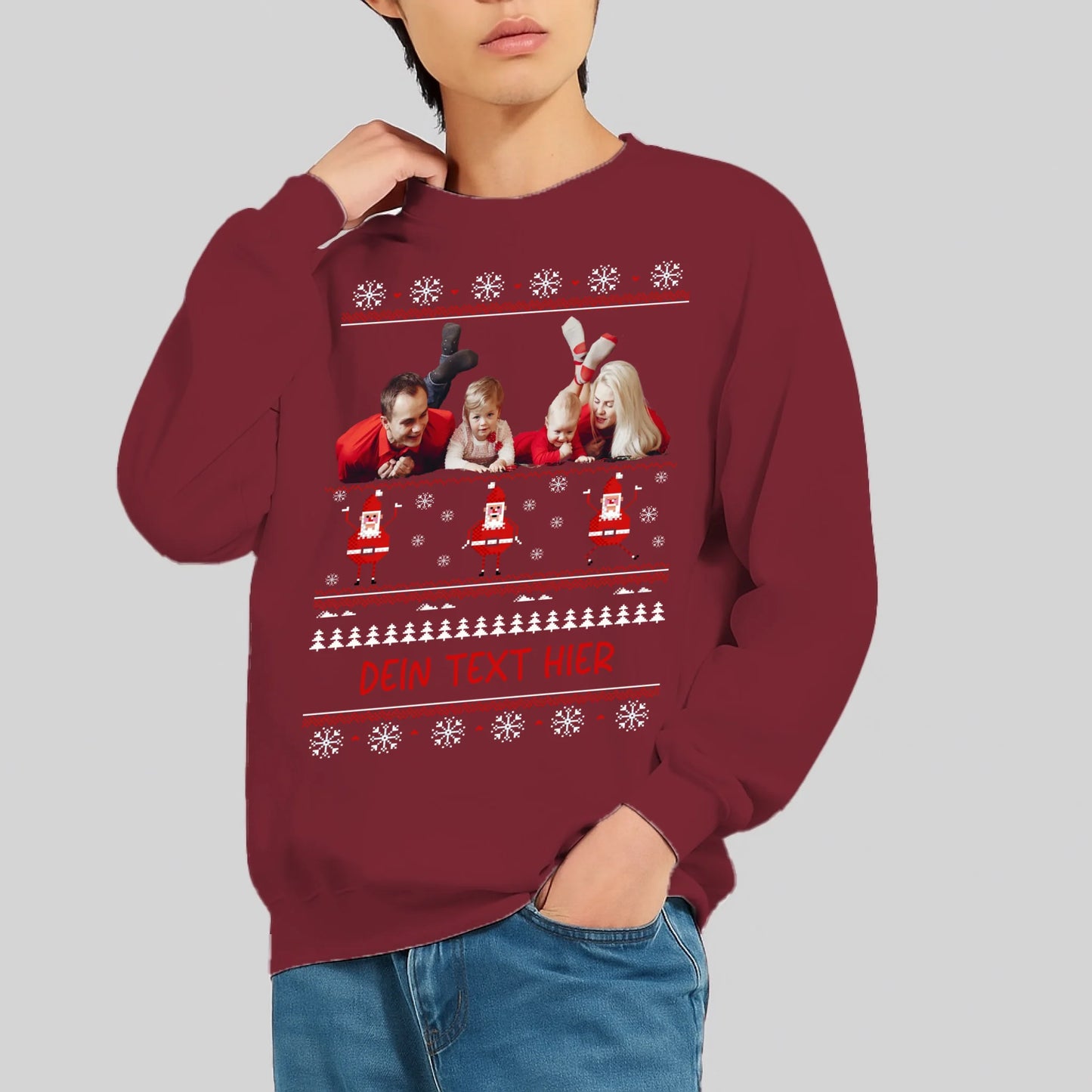 FamilySurprise-Pullover-dunkelrot