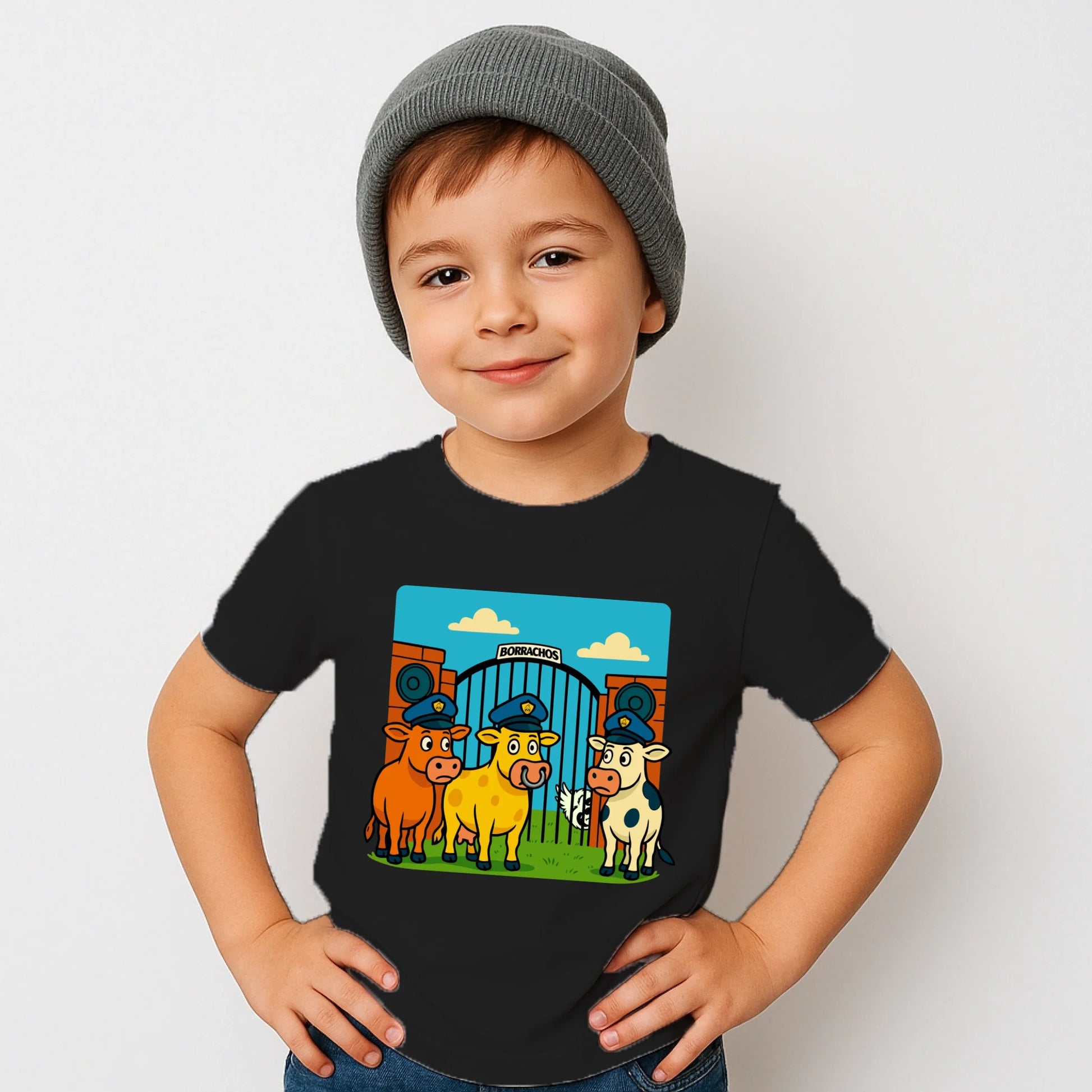 FamilySurprise-Borrachos-Kindershirt-schwarz