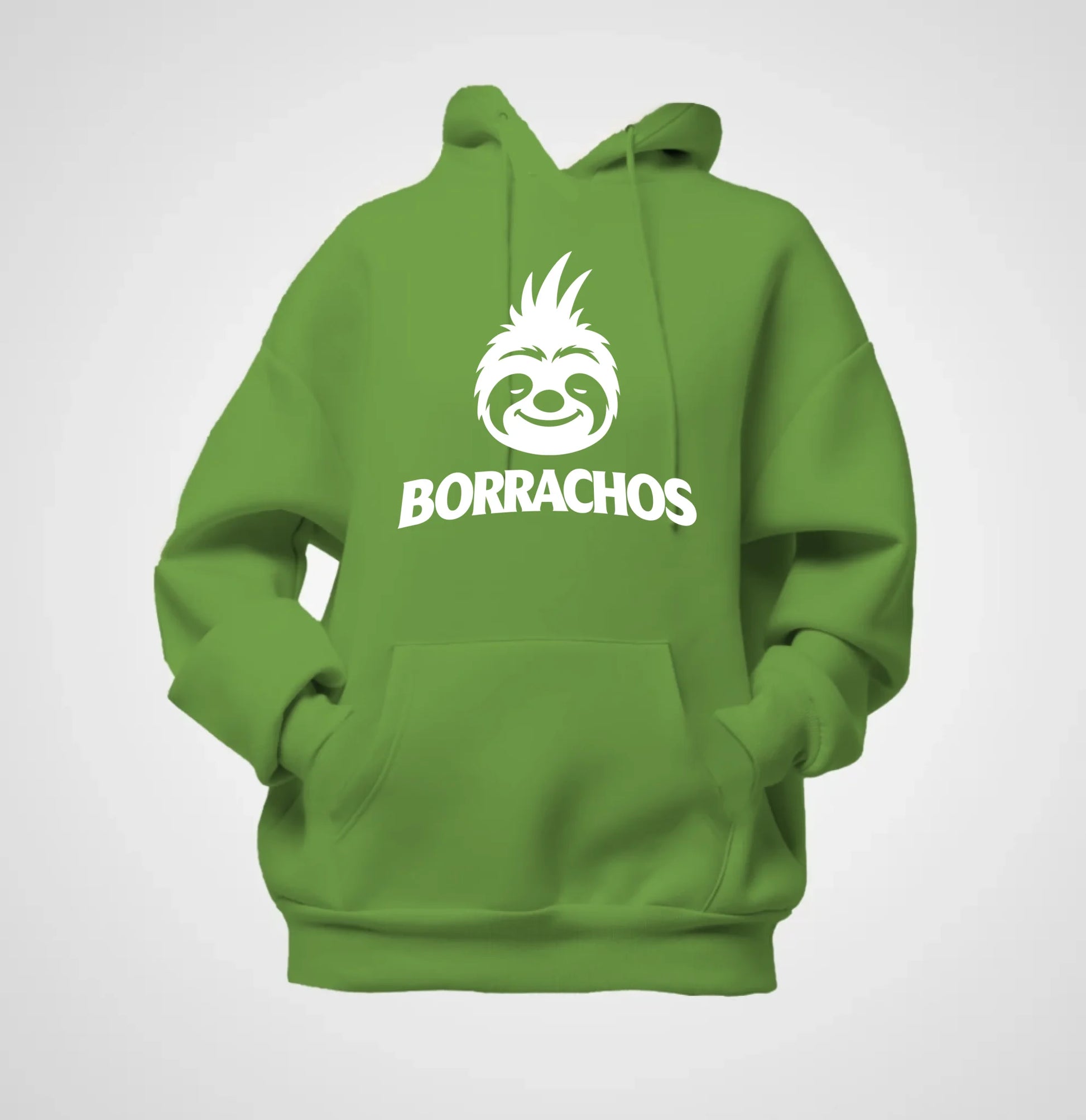 Borrachos_Hoodie_gruen-vorne