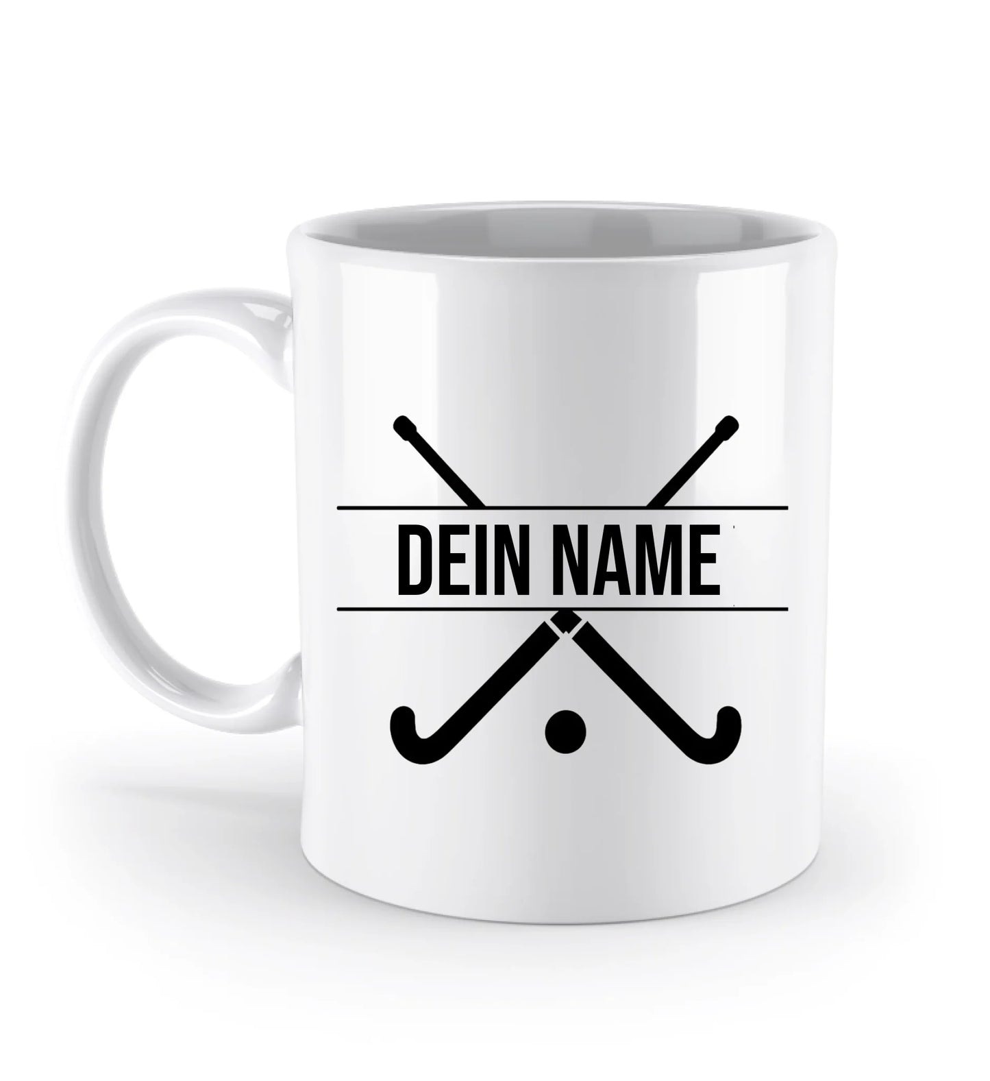 Tasse personalisierbar - Hockeyschläger gekreuzt