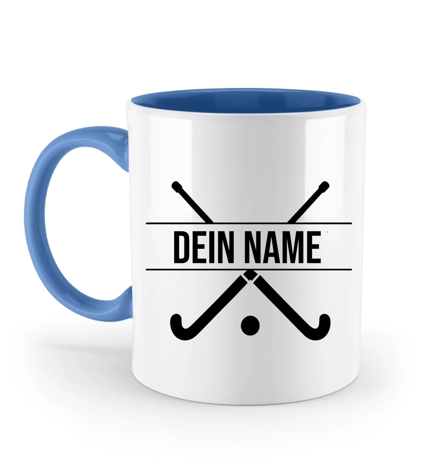 Tasse personalisierbar - Hockeyschläger gekreuzt