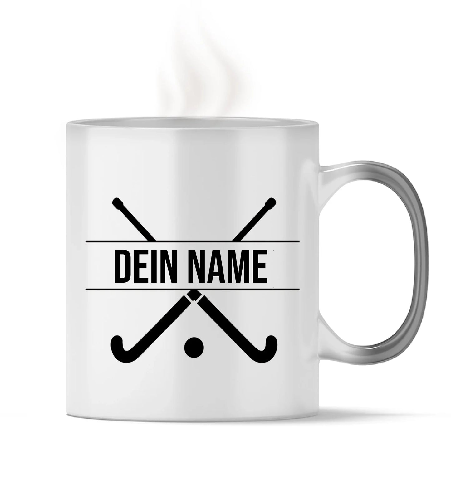 Tasse personalisierbar - Hockeyschläger gekreuzt