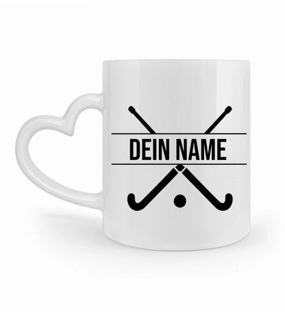 Tasse personalisierbar - Hockeyschläger gekreuzt