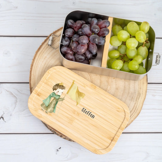 Personalisierte Lunchbox mit Druck Ritter mit hochwertigem Druck, weitere Produktansicht