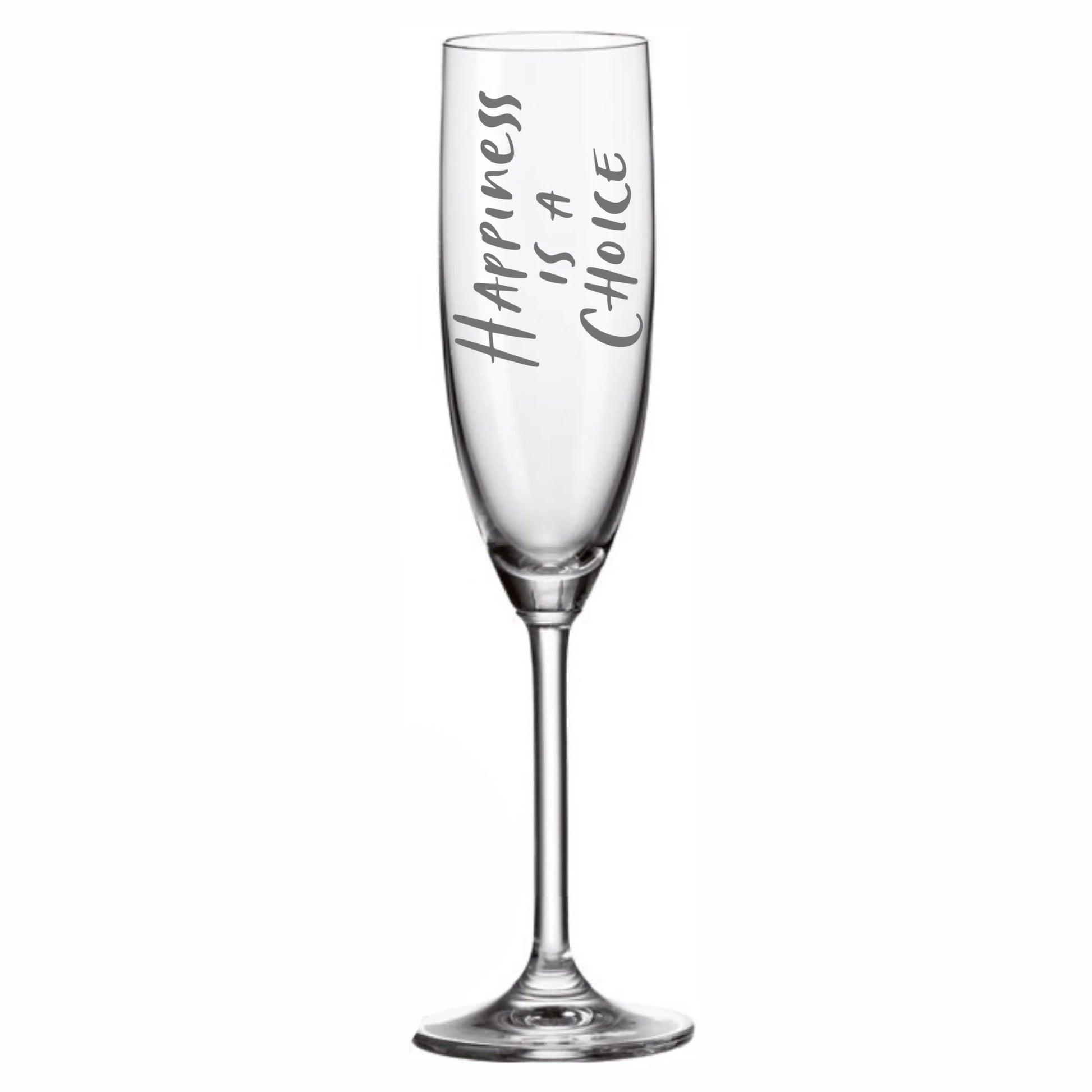 Sektglas graviert - Happiness is a Choice, weitere Produktansicht