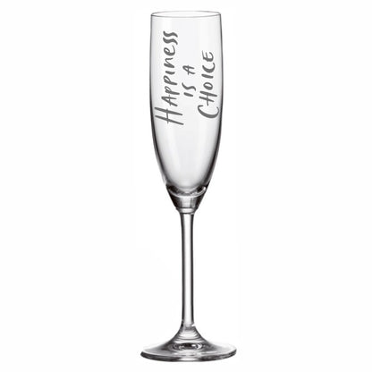 Sektglas graviert - Happiness is a Choice, weitere Produktansicht
