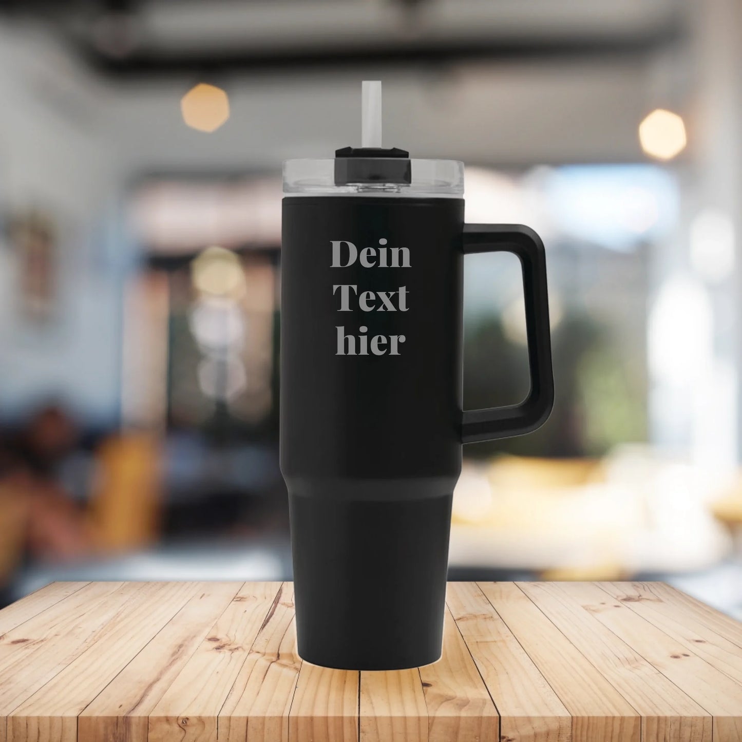 Personalisierbarer Thermobecher 900 ml mit Gravur - Dein Wunschtext, weitere Produktansicht