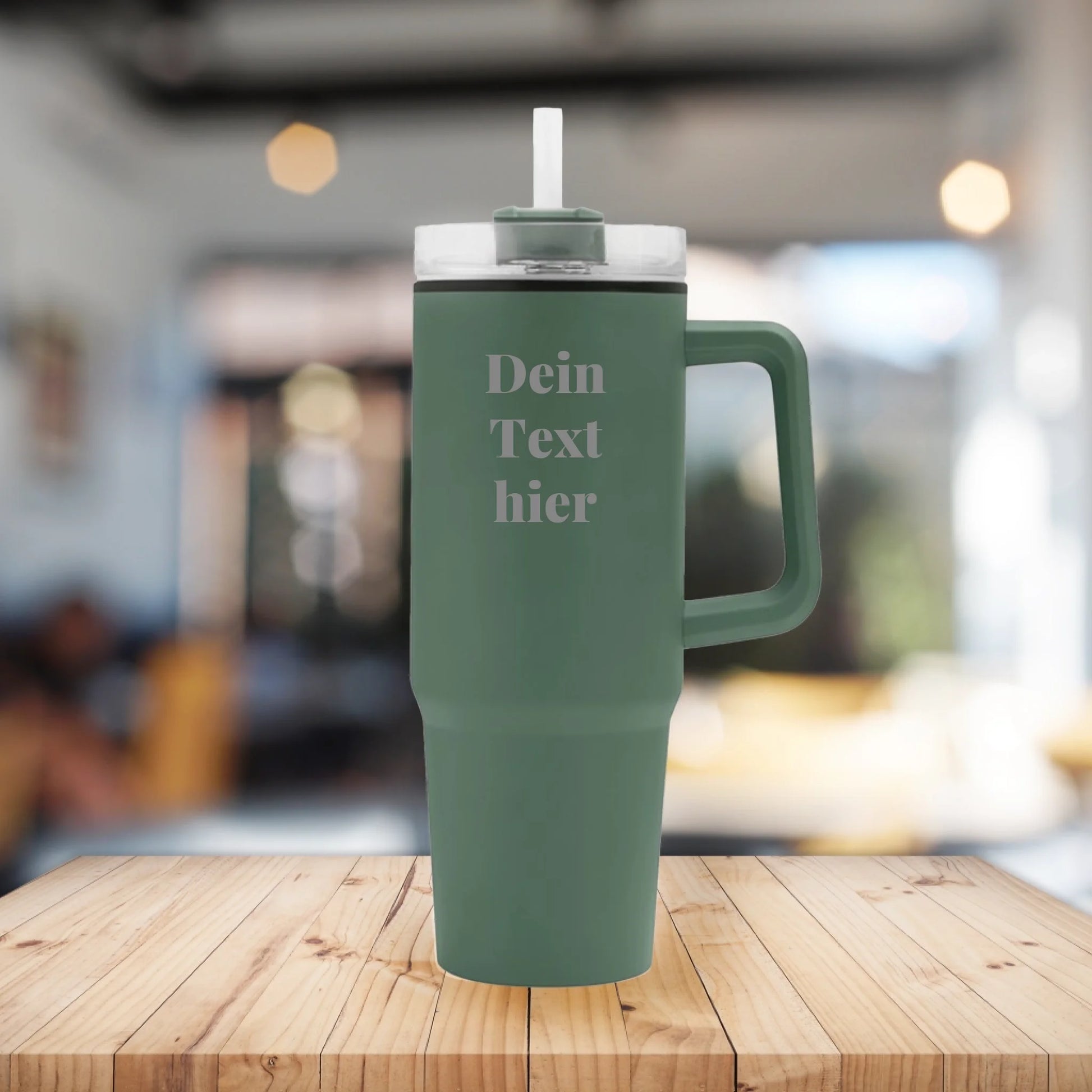 Personalisierbarer Thermobecher 900 ml mit Gravur - Dein Wunschtext, alternative Produktansicht