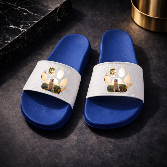 FamilySurprise-personalisiert-Badelatschen-blau