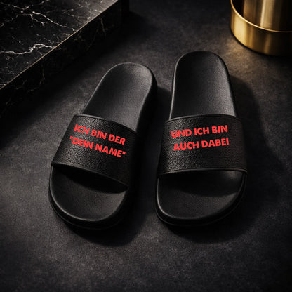 FamilySurprise-personalisiert-Badelatschen-schwarz