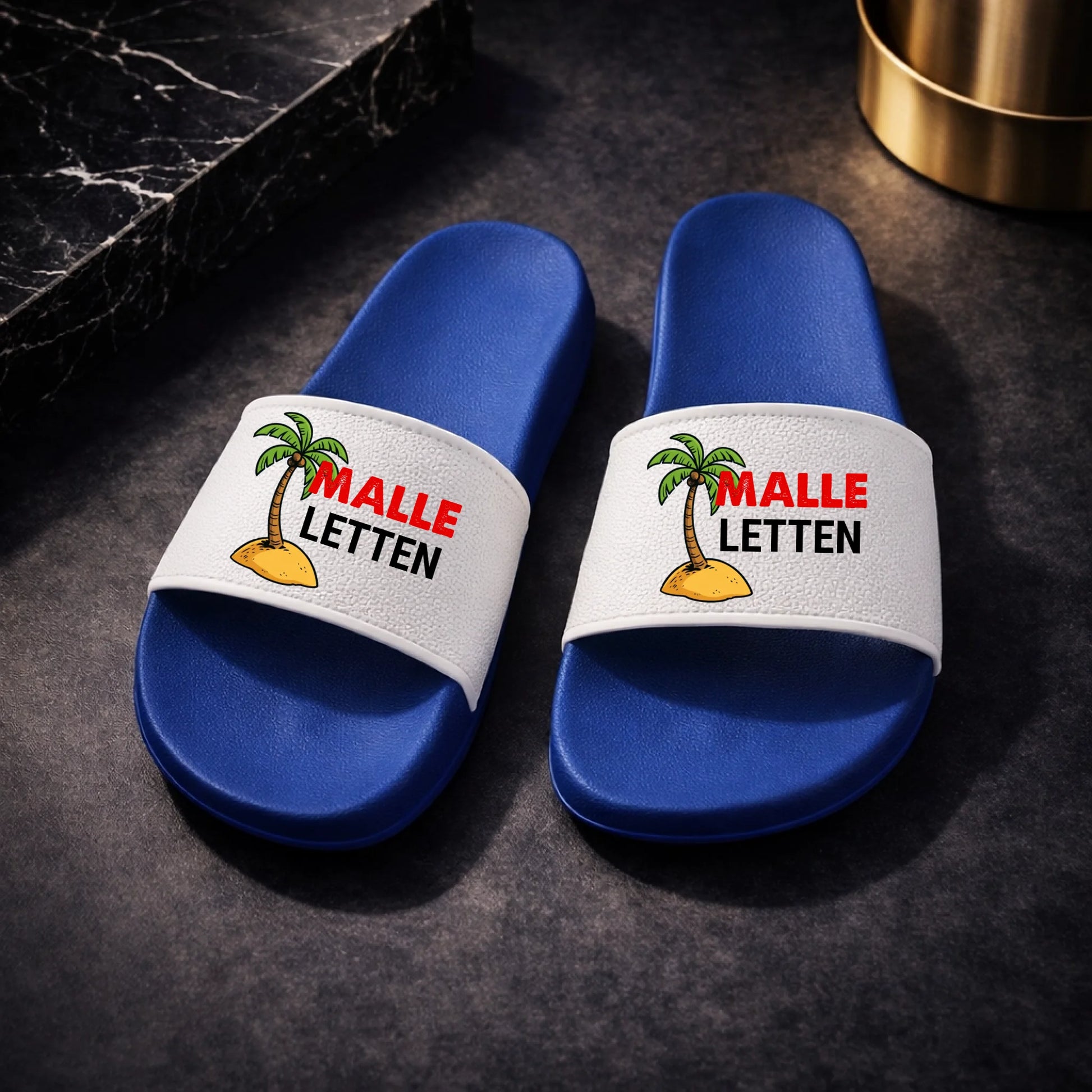 FamilySurprise-personalisiert-Badelatschen-blau