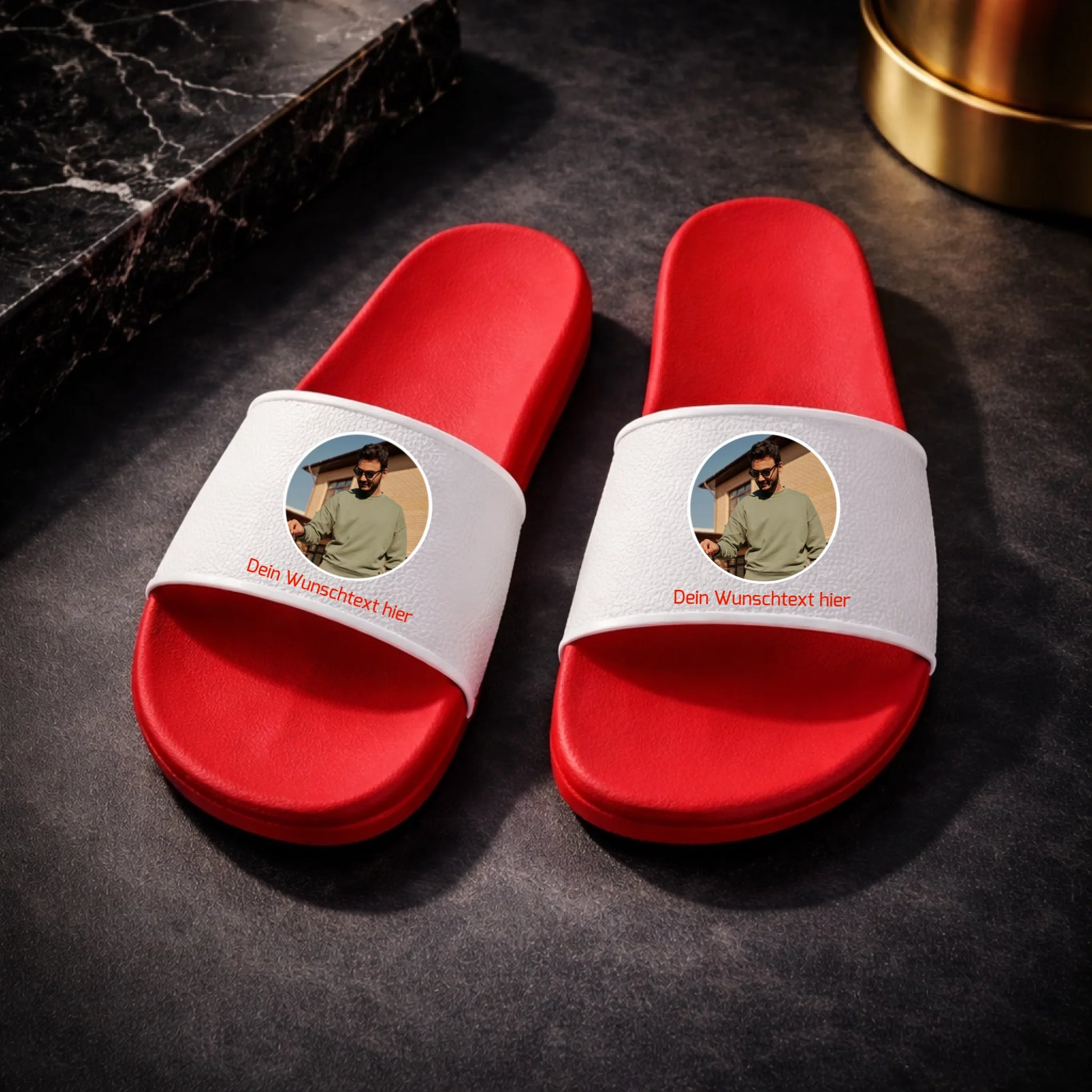 FamilySurprise-personalisiert-Badelatschen-rot