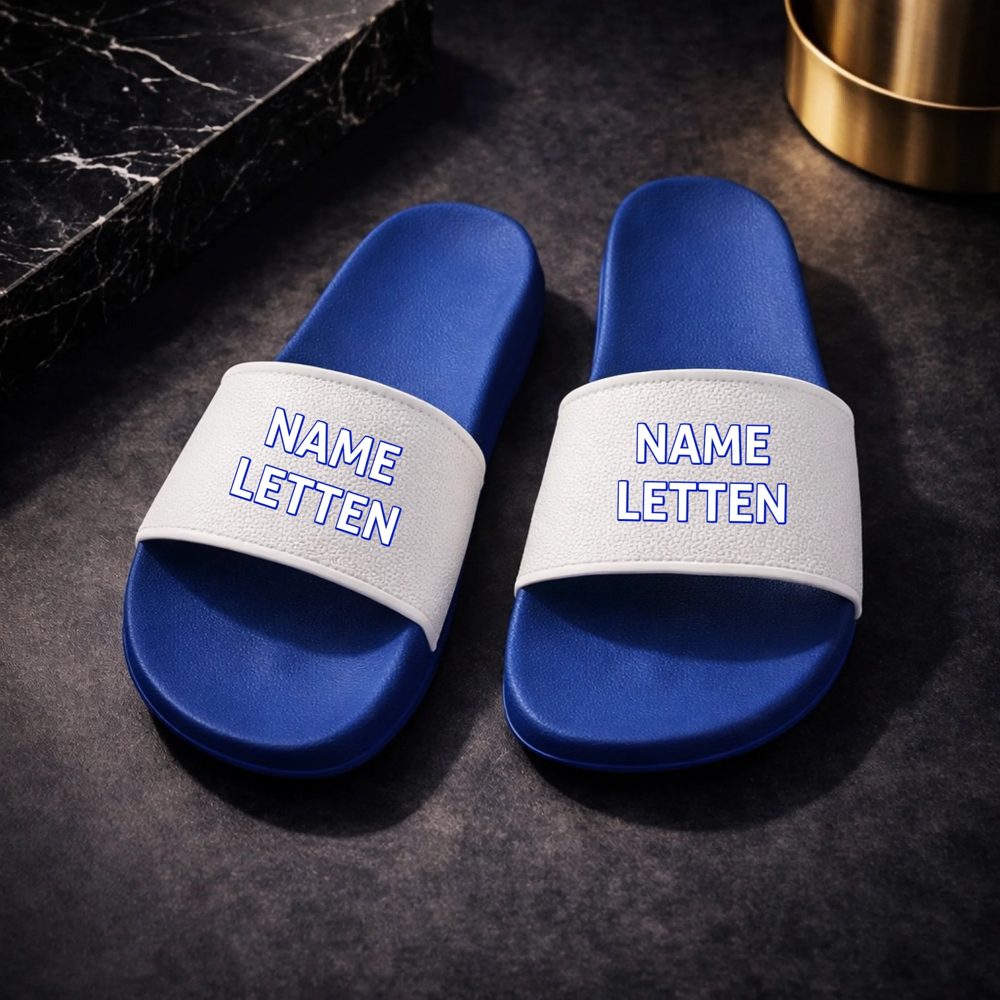 FamilySurprise-personalisiert-Badelatschen-blau