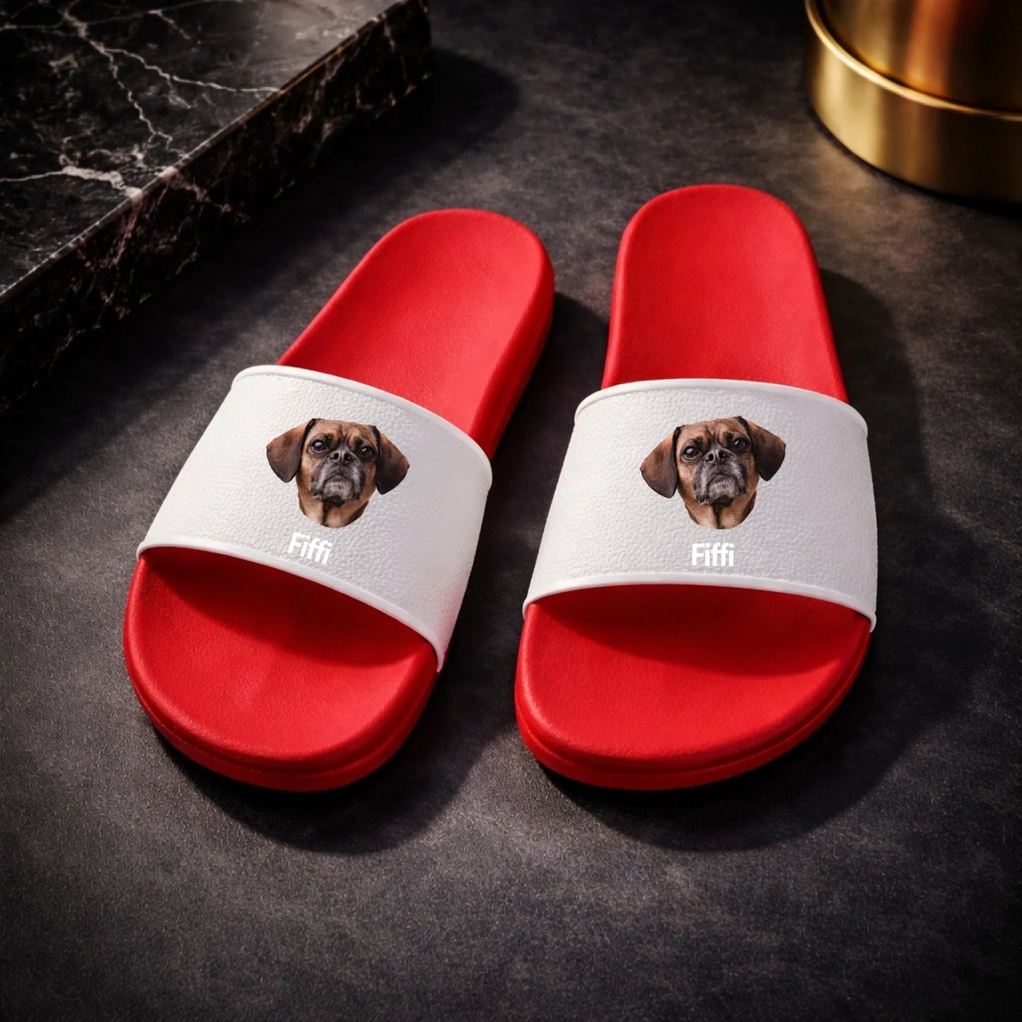 FamilySurprise-personalisiert-Badelatschen-rot