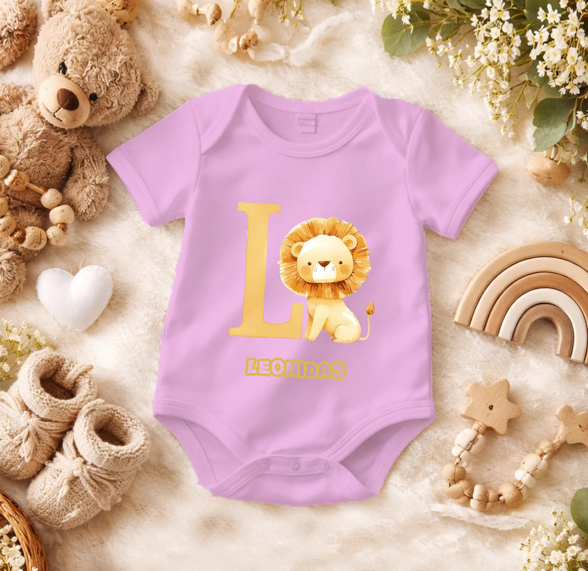 FamilySurprise-Babybody-personalisierbar-rosa