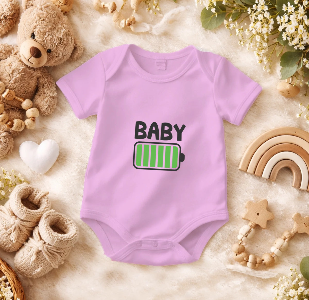 FamilySurprise-Babybody-personalisierbar-rosa