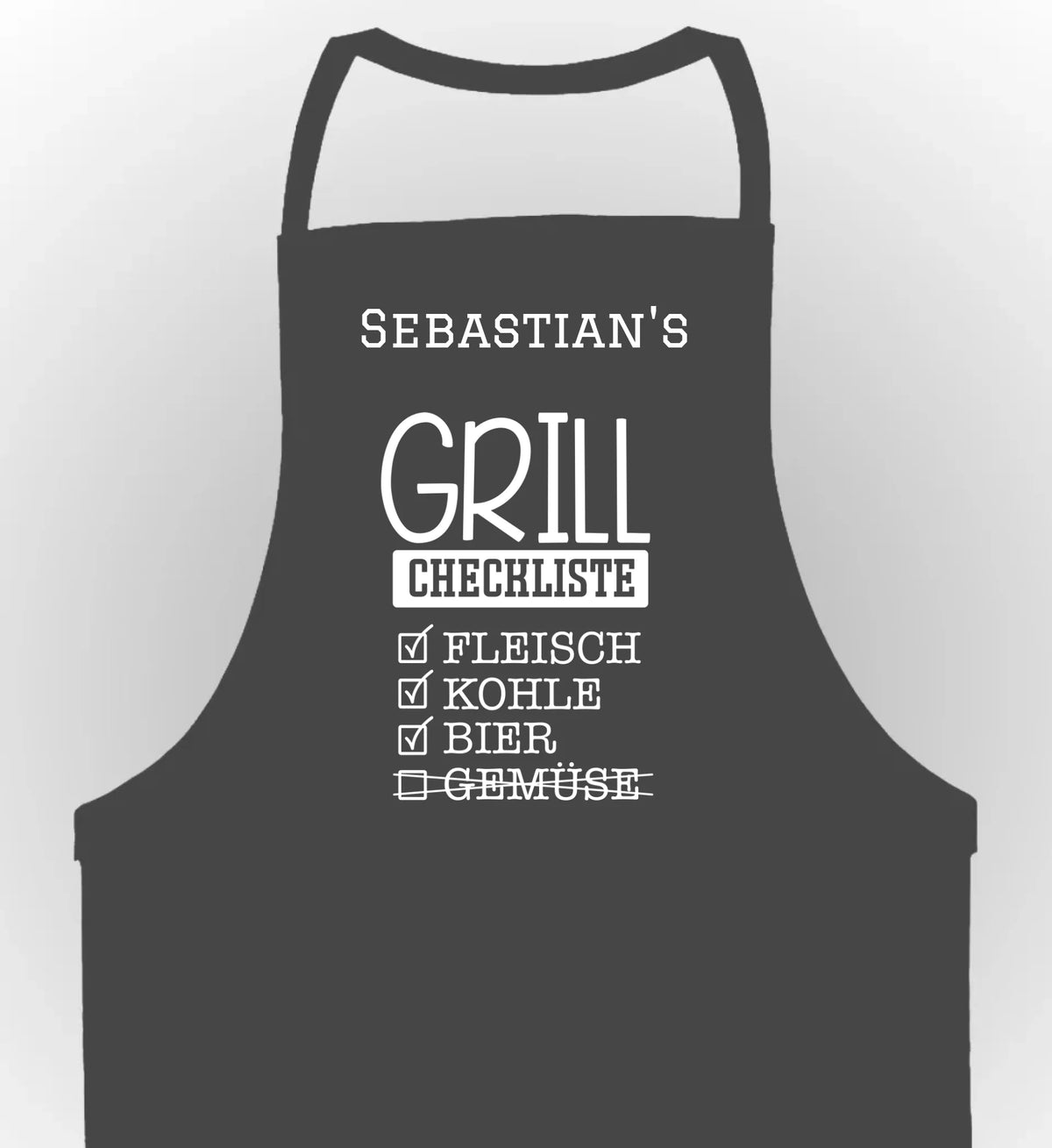schürze grau