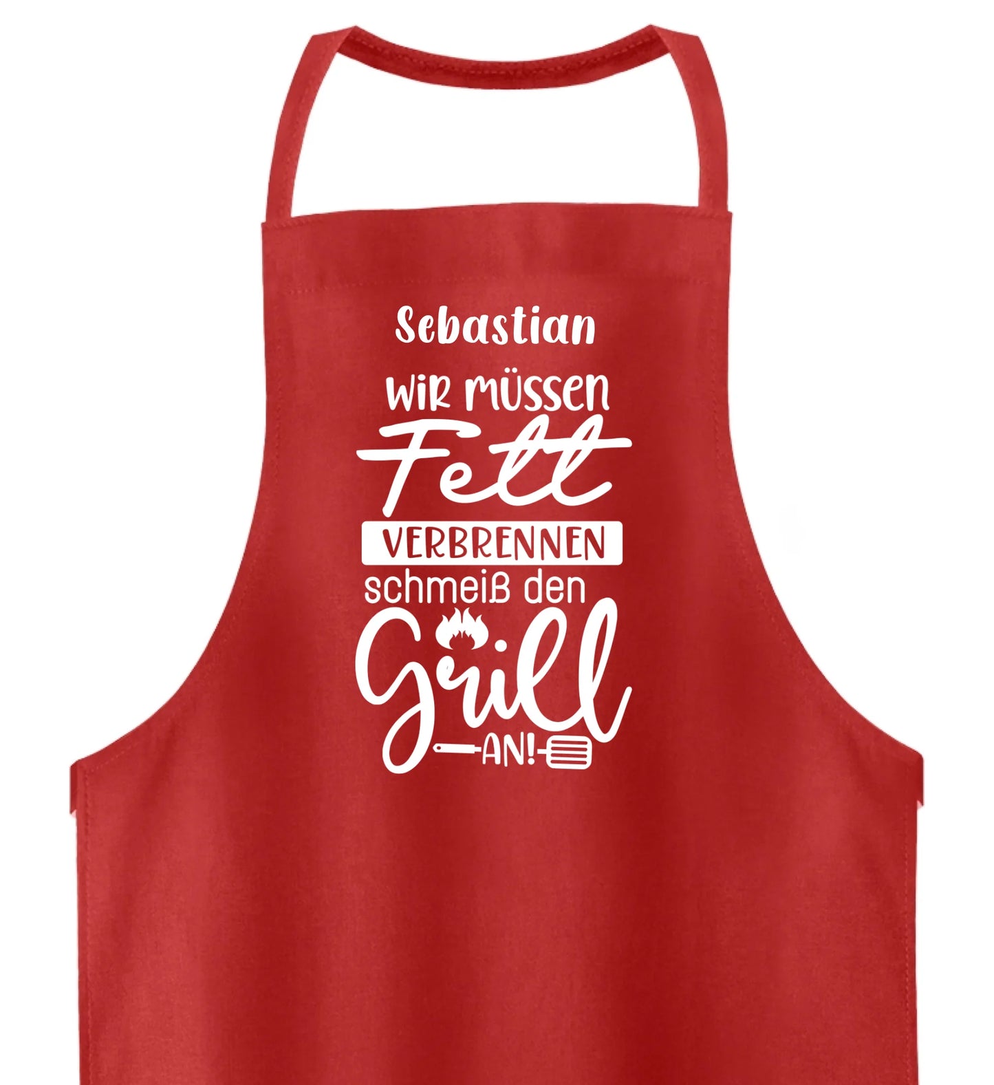 Grillschürze personalisierbar  - Fett verbrennen