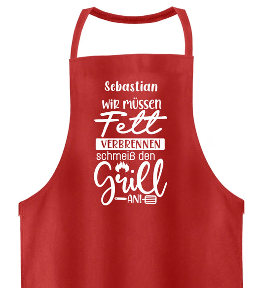 Grillschürze personalisierbar  - Fett verbrennen