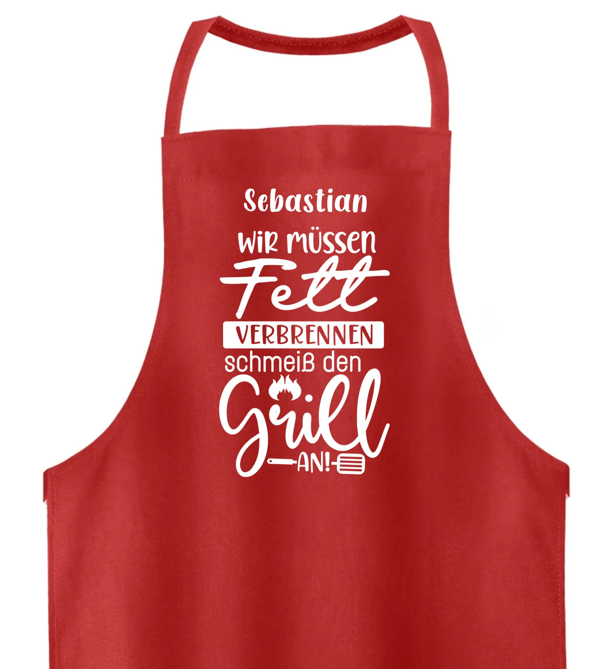 Grillschürze personalisierbar  - Fett verbrennen