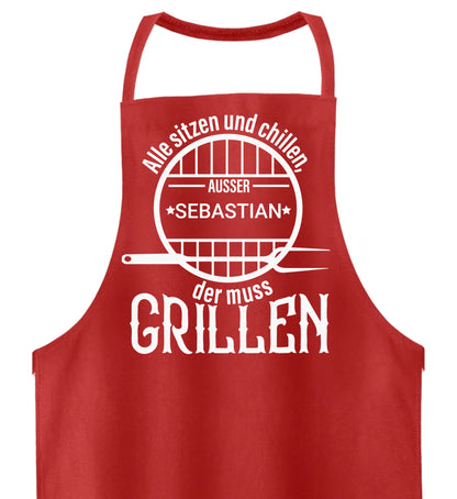 Grillschürze personalisierbar  - grillen