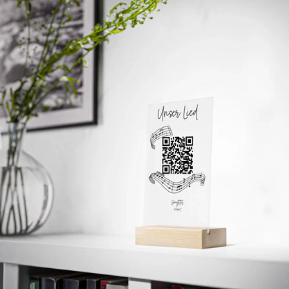 Acrylaufsteller personalisierbar - QR Code euer Song auf Spotify