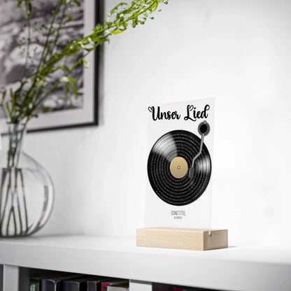 Acrylaufsteller personalisierbar - Schallplatte