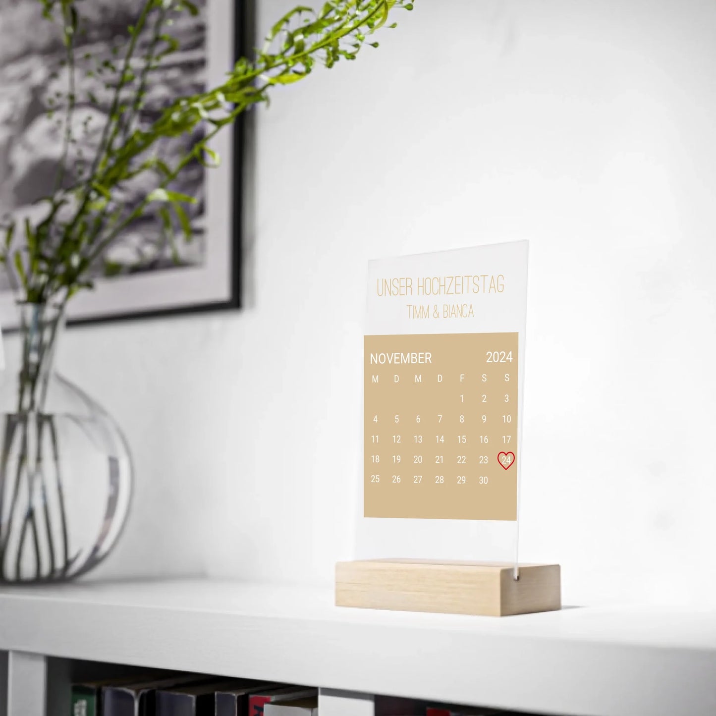 Acrylaufsteller personalisierbar - Kalender