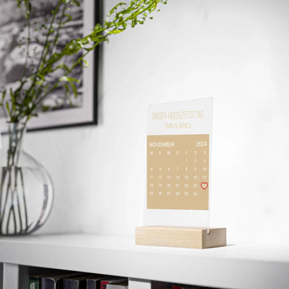 Acrylaufsteller personalisierbar - Kalender