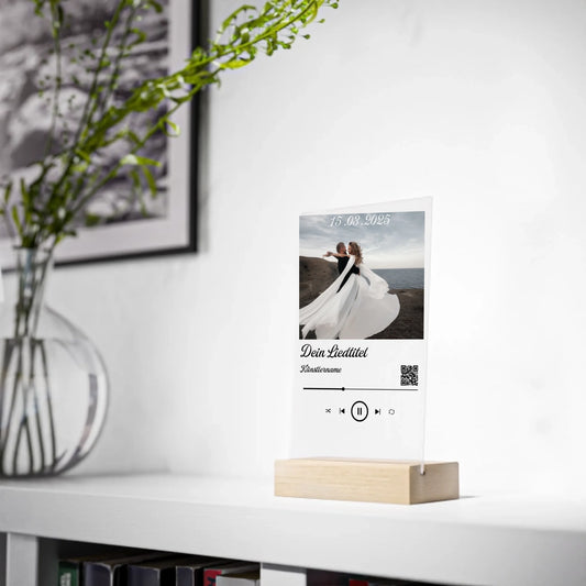 Acrylschild personalisierbar - Hochzeitslied auf Spotify