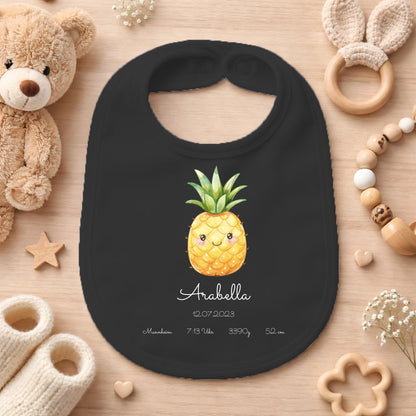 FamilySurprise-Babylätzchen-schwarz-personalisierbar