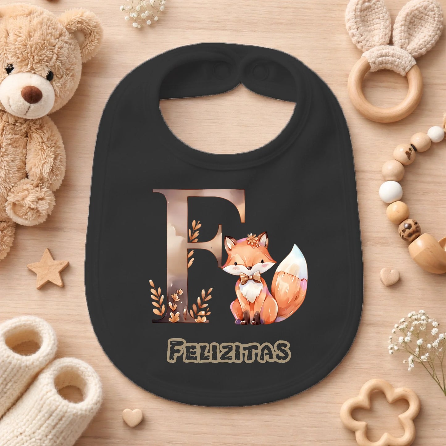 FamilySurprise-Babylätzchen-schwarz-personalisierbar