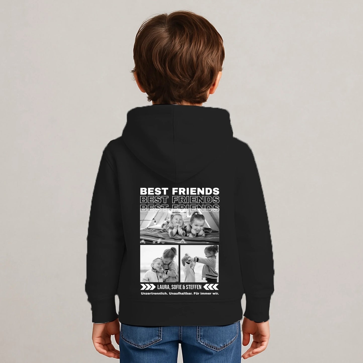FamilySurprise_Hoodie-Kinder-schwarz