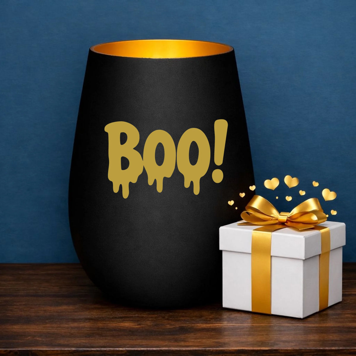 Windlicht Halloween Boo! mit gelasertem Motiv, zusätzliche Produktansicht