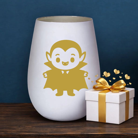 Windlicht Halloween Dracula mit gelasertem Motiv, weitere Produktansicht