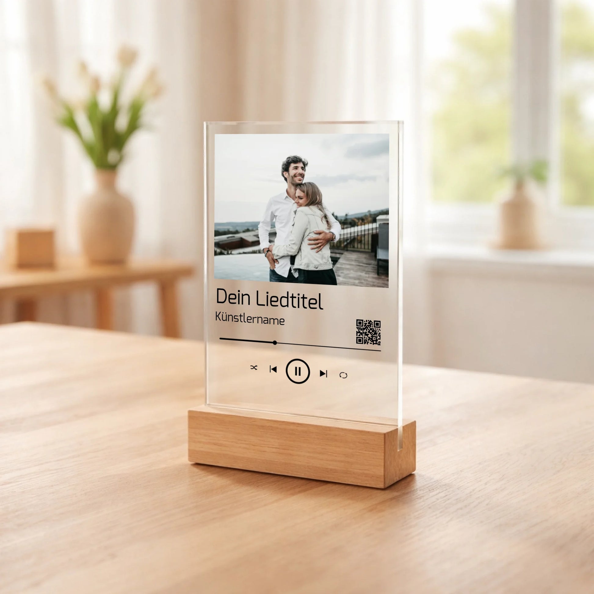 Personalisierter Acrylaufsteller Euer Lied auf Spotify mit QR-Code aus Acrylglas, zusätzliche Produktansicht