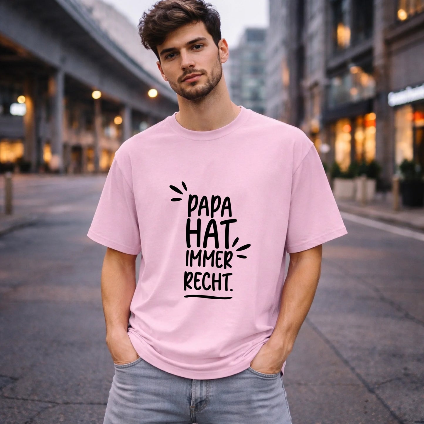 FamilySurprise-oversizeshirt-Herren-vorne-rosa