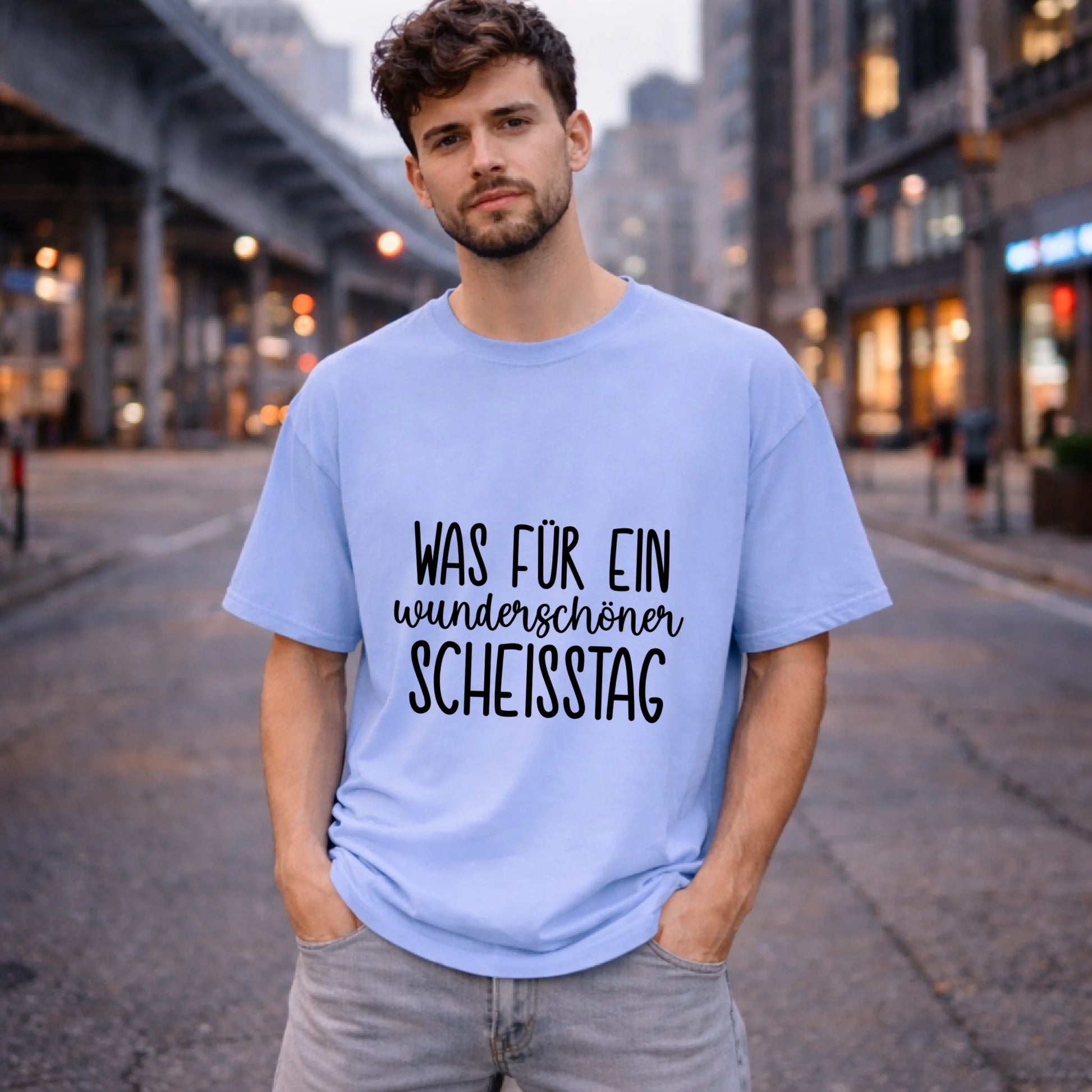 FamilySurprise-oversizeshirt-Herren-vorne-hellblau